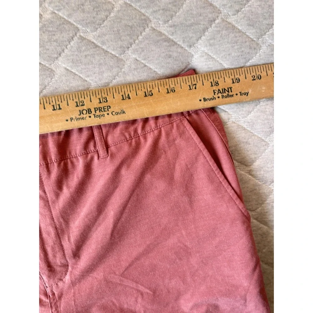 Faherty All Day 9 Inch Shorts Mens 34 Pink 4 Way Stretch Chino Travel Summer